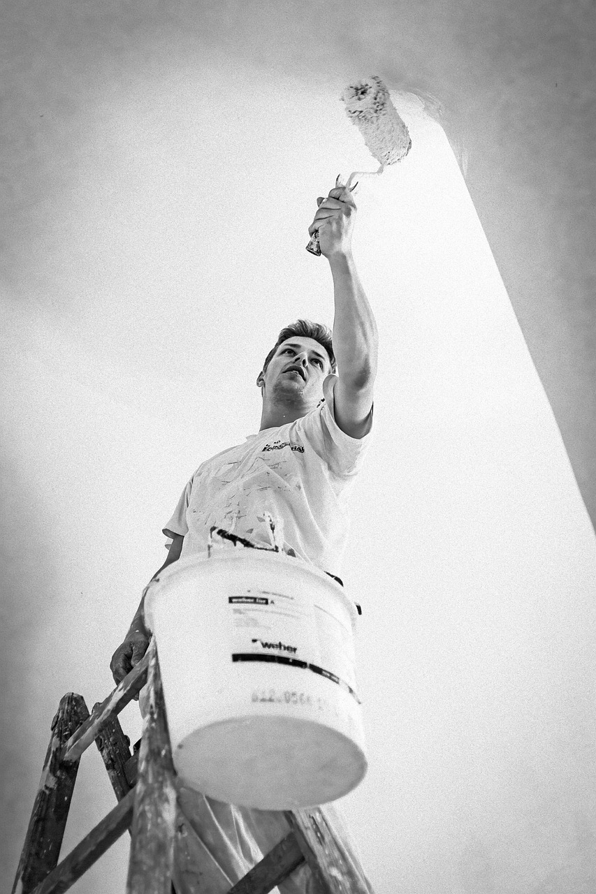 plastering wall renovation worker